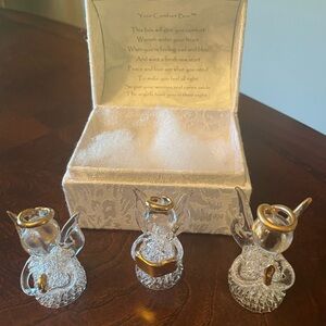 Gold and White Angel Decor with Intricate Accents
